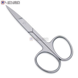 Tijeras Curvas de Belleza con Mango de Plástico, Acero Inoxidable, Punta Fina, Mango Largo para Uñas Gruesas, Corte Preciso, Hoja Afilada - Product Image 2