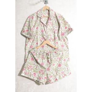 Conjunto de Pijama de Verano de Algodón Estampado de Lujo para Mujer, Ropa de Dormir Informal Ligera - Product Image 1