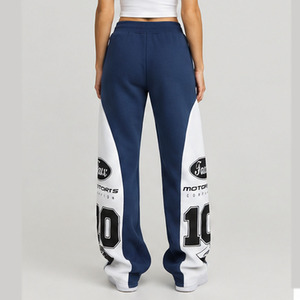 Pantalones Deportivos Personalizados para Mujer, de Poliéster y Algodón, Casuales, de Pierna Ancha, con Estampado Gráfico Personalizado, Ropa de Moda - Product Image 2