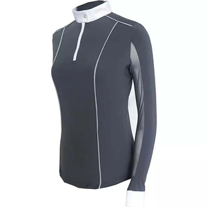Professional equestrian riding apparel designed for comfort movement and durability horse riding <b>shirts</b> for stable activities - Product Image 3