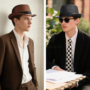 Chapeaux Fedora modernes unisexes, design élégant et classique, chapeau stylé parfait pour les événements en plein air, les voyages, les fêtes et la mode quotidienne. - Product Image 3