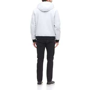 Chaqueta Acolchada Blanca con Capucha para Hombre, Cortavientos, con Cierre de Cremallera, Abrigo Casual de Invierno, Relleno de Poliéster - Product Image 6