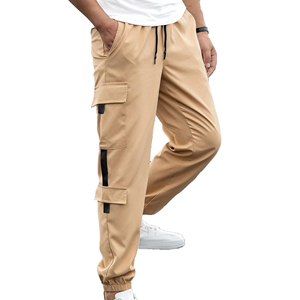 Men Custom Cargo Pants Wholesale Multi Pocket Utility Workwear <b>Trousers</b> <b>Elastic</b> <b>Waist</b> OEM ODM Clothing Manufacturer Supplier - Product Image 3