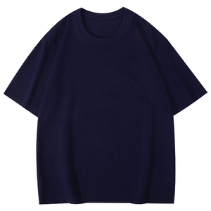 Camiseta de cuello redondo de manga corta, unisex, de algodón peinado puro de 240g, 32 hilos, con diseño de bordado de logotipo personalizado OEM. - Product Image 5