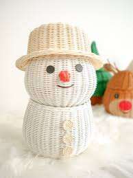 Ornement d'arbre de Noël en rotin tissé à la main décor de rotin naturel pour la maison festive et l'affichage de vacances au bureau Vietnam - Product Image 5