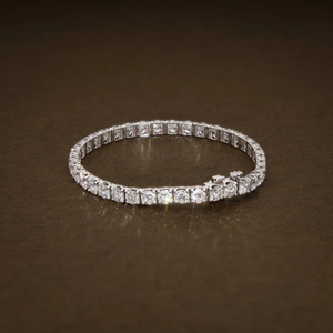 Pulsera de tenis de lujo con 30 diamantes redondos brillantes cultivados en laboratorio, certificado IGI, oro de 14K, elegante joya para bodas y fiestas, regalo. - Product Image 2