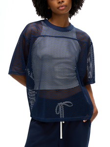Camiseta transparente de talla grande para hombre, estilo holgado, de malla, hecha en Pakistán - Product Image 3