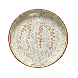 Plateau décoratif artisanal en nacre, pour un style éthique et durable, idéal pour le rangement - Product Image 2