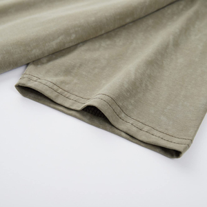 Camiseta de Hombre de Alta Calidad, Lavada al Agua, Color Sólido, Tallas Grandes, Ajustable, Superventas - Product Image 2