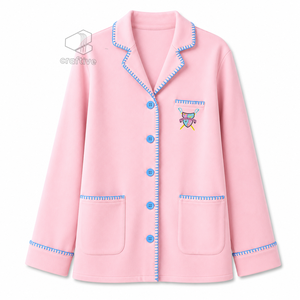Gamma Phi Delta Sorority Pajama Set Women's Embroidered Button-Front PJs With Herringbone Stitch Edges Cozy Sleepwear Night Suit - Product Image 2
