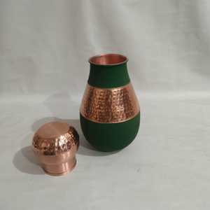 Botella de Cobre Emerald Royale, Botella de Agua Ecológica de Estilo Simple de Indian Exports International - Product Image 6