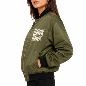 Chaqueta Bomber Casual para Mujer, Clásica, de Manga Larga con Cierre, Ropa Contemporánea, Chaqueta Bomber con Cierre Completo para un Estilo de Vida Moderno - Product Image 3