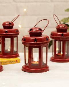 Durable Outdoor <b>Decorative</b> <b>Lantern</b> with Stylish Metal & Glass Candle Holder for Hotels Parties & Cultural Celebrations - Product Image 1