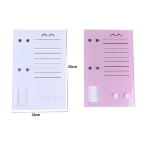 Custom Printed Frosted Acrylic Eyelash Tile Organizer with Flower <b>Glue</b> Cups Holder Professional <b>Lash</b> <b>Extension</b> Strips Scales - Product Image 4