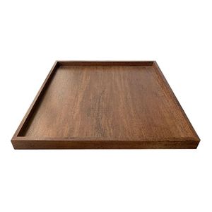 Bandeja ovalada de madera para servir, ideal para presentar alimentos con estilo, catering para fiestas y uso diario en el hogar, con textura de madera natural. - Product Image 1