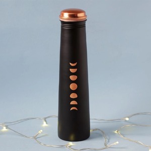 Pure <b>Copper</b> <b>Water</b> <b>Bottle</b> Hammered Finish Ayurvedic Drinking <b>Bottle</b> for Home Office Gym Travel and Gifting Use - Product Image 3