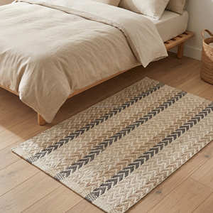 Alfombra de Algodón con Diseño de Enrejado Escandinavo, Verde Beige, Estilo Bohemio, Rectangular, Tejido Plano, Antideslizante, para Pasillo, Decoración del Hogar - Product Image 3