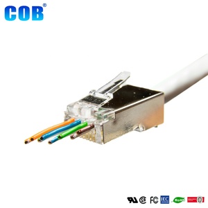 <b>RJ45</b> Pass Through <b>Connector</b> 1.1mm Opening for Seamless Ethernet Cable Termination - Product Image 2