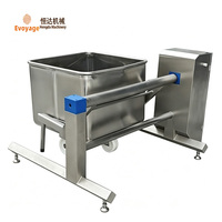 Voedselveilige pneumatische kar-kantelmachine, luchtaangedreven kiepinstallatie voor standaard 200L vleeskarren
