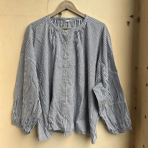 Blusa de Algodón Hecha a Mano para Mujer, Estampado Floral, Estilo Casual de Primavera/Verano, Manga Corta, con Botones - Product Image 1