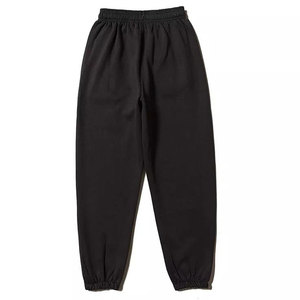 Pantalon de survêtement marron pour homme en polaire polyester/coton, taille élastique avec cordon de serrage, poches latérales, léger, respirant, décontracté, avec revers - Product Image 4