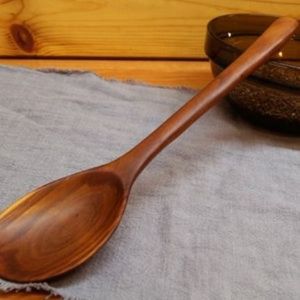Juego de Cucharas de Madera de Mango Hechas a Mano Multiusos para Servir Sopa, Ensalada, Postre y Café - Product Image 2