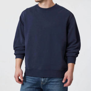 เสื้อสเวตเชิ้ตคอกลม แขนยาว ผ้าฝ้ายฟลีซ 100% ระบายอากาศได้ดี มีซับใน แบบสวมหัว ยูนิเซ็กซ์ ลายเรียบ สำหรับฤดูหนาว รับผลิตแบบ OEM - Product Image 5