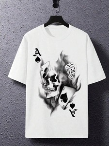 T-shirt unisexe à manches courtes en coton tricoté 230 g/m², col rond, streetwear, impression de logo personnalisé, vierge numérique, pour homme - Product Image 6