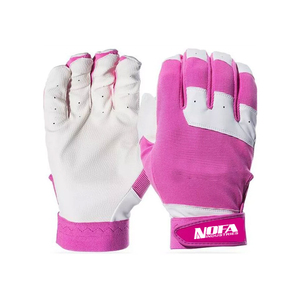 Guantes de Bateo NOVA de Cuero Blanco, Transpirables, Unisex, para Adultos, Entrenamiento de Béisbol, Acolchados, Ambidiestros, con Hebilla, Tejido de Punto - Product Image 1