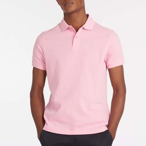 Men's <b>Pink</b> Short Sleeve Cotton <b>Polo</b> <b>Shirt</b> Regular Fit Solid Color Casual Breathable Woven Design Fully Customized <b>Polo</b> <b>Shirts</b> - Product Image 1