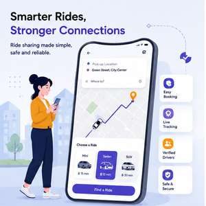 Application mobile de covoiturage intelligent Connectivité passager-conducteur Suivi en temps réel Réservation sécurisée Compatible Android iOS Web - Product Image 2