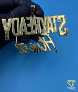 Collier pendentif personnalisé avec nom, diamant de laboratoire, prêt à l'emploi, scintillant, style hip-hop, bijoux de luxe, mode affirmée - Product Image 3