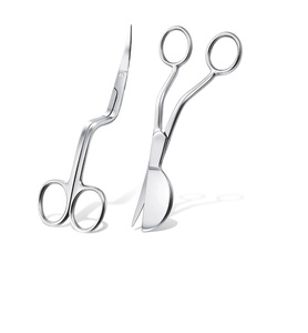 Tijeras de Bordado Aprobadas por ISO, Hoja de Pico de Pato, Tijeras Curvas Dobles con Hojas Rectas de Acero Inoxidable - Product Image 4