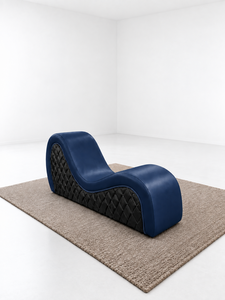 Canapé Exotique Lovely Navy par Emerald Sofa, Canapé Moderne pour Chambre à Coucher, Fabrication Personnalisée de Tissus, Canapé Lune de Miel 21+, Canapé Tantra - Product Image 1