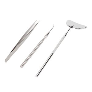 Herramientas para Pestañas, Juego de 3 Piezas de Pinzas Separadoras de Pestañas de Acero Inoxidable con Espejo para Extensión de Pestañas (Plateado) - Product Image 2