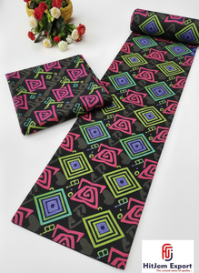 Tissu en coton Ankara authentique du Ghana, imprimé wax africain, pour vêtements de filles et artisanat fait main - Product Image 3