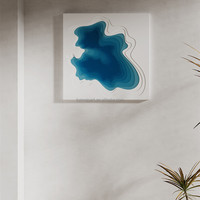 Briques murales en béton de conception Art déco légères et robustes avec noyau creux Transport facile pour l'installation de cloisons de bureau