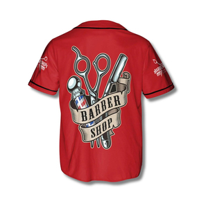 Nouvelle Arrivée - Vêtements de Travail pour Barbiers de Haute Qualité - Logo Personnalisé - Sublimation - T-Shirt Respirant - Blouse Lavable - Style Maillot de Baseball - Product Image 2