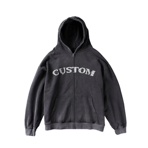 Fabricant de sweats à capuche personnalisés avec fermeture éclair, proposant des sweats en molleton de coton épais pour les marques de mode, vente en gros, faible MOQ - Product Image 6