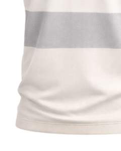 Polo en coton rayé beige et gris personnalisé pour homme, coupe classique, manches courtes, tenue décontractée d'été, fabricant OEM, approvisionnement en gros - Product Image 6