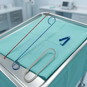 Kit d'instruments chirurgicaux urologiques pour stent double J, dispositif médical en acier inoxydable pour les procédures chirurgicales hospitalières - Product Image 6