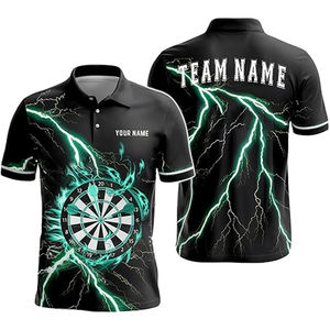 Camisetas de Dardos Personalizadas al por Mayor, Impresión por Sublimación, Transpirables, de Secado Rápido, de Poliéster, para Camisetas Deportivas con Logotipo de Equipo - Product Image 5