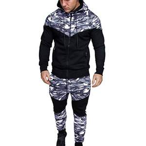 Ensemble de survêtement sportif pour hommes, tenue de jogging deux pièces, vêtements de sport athlétiques, entraînement en salle de sport, vente en gros - Product Image 2