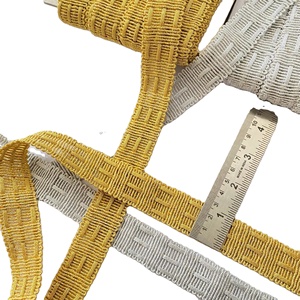 DIY Sewing Geometric Pattern Textile Glitter <b>Sequined</b> Braided Knitted Ribbon Costume Decorative Beaded Lace Trims for Bags - Product Image 6