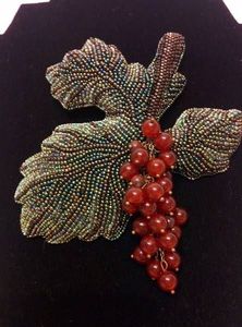 Vintage Style Embroidery Beaded Brooch Decorative Lapel Pin Handmade Fashion Accessory - Product Image 4