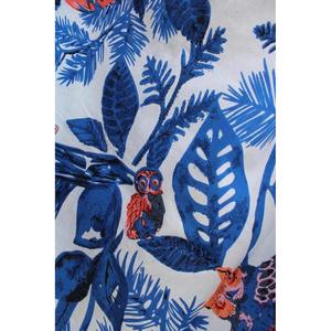 ชุดเดรสผ้าฝ้ายพิมพ์ลายแบบชาวชาวรุรุปุรี ทำมือ คอสูง แขนสั้น พิมพ์ลายดอกไม้  ชุดคลุมอาบน้ำ ชุดคลุมชายหาด  ไซส์ใหญ่  ใช้คลุมชุดว่ายน้ำได้ - Product Image 4