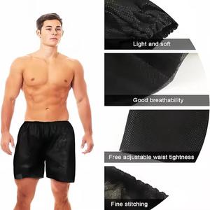Shorts jetables en satin 100% polyester non tissé avec ceinture élastique pour spa, massage, examen et services médicaux - Product Image 6
