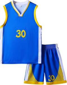 Ensemble de maillots de basketball personnalisés par sublimation, vente en gros, impression numérique vierge, logo, 100 % polyester, séchage rapide, sans manches, pour hommes - Product Image 1