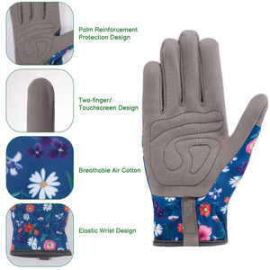 Gants de jardinage longs en cuir avec protection du bas du bras, gants de travail pour le désherbage, le creusement, la plantation, le bêchage et la taille, gants de sécurité - Product Image 4