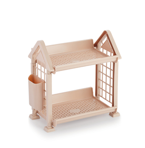 Étagère de rangement moderne et durable en plastique PP à double niveau, multifonctionnelle pour la cuisine, pour l'organisation du garde-manger et des aliments - Product Image 3